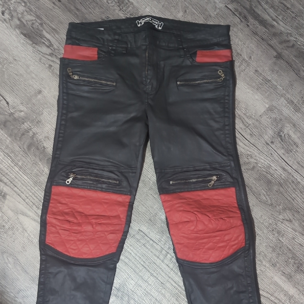 Robin's Jean Black Biker Pants